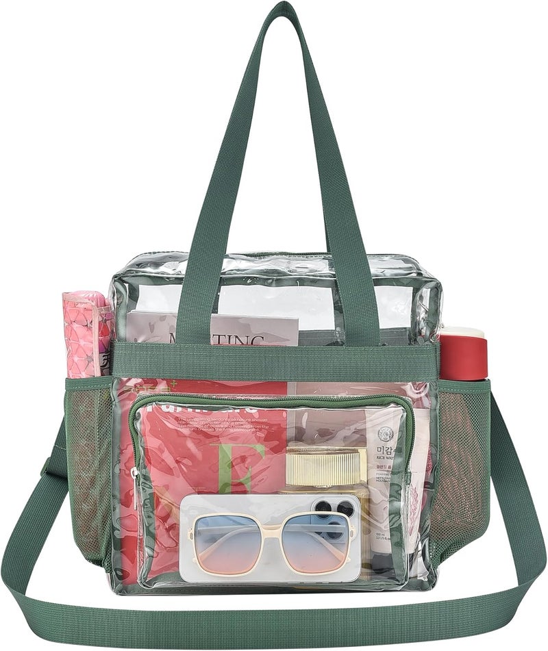Busiuw Clear Bag for Stadium Events 12x12x6, Clear Bag Clear Tote Bag with Reinforced Straps for Sporting Events Travel - Image 2